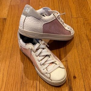 P448 Women's Sneakers in White and Pink- 9